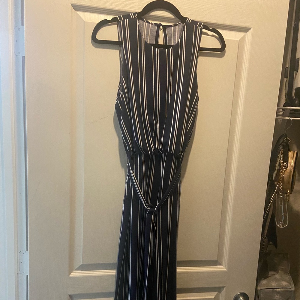 Vince Camuto, blue and white jumpsuit size 2